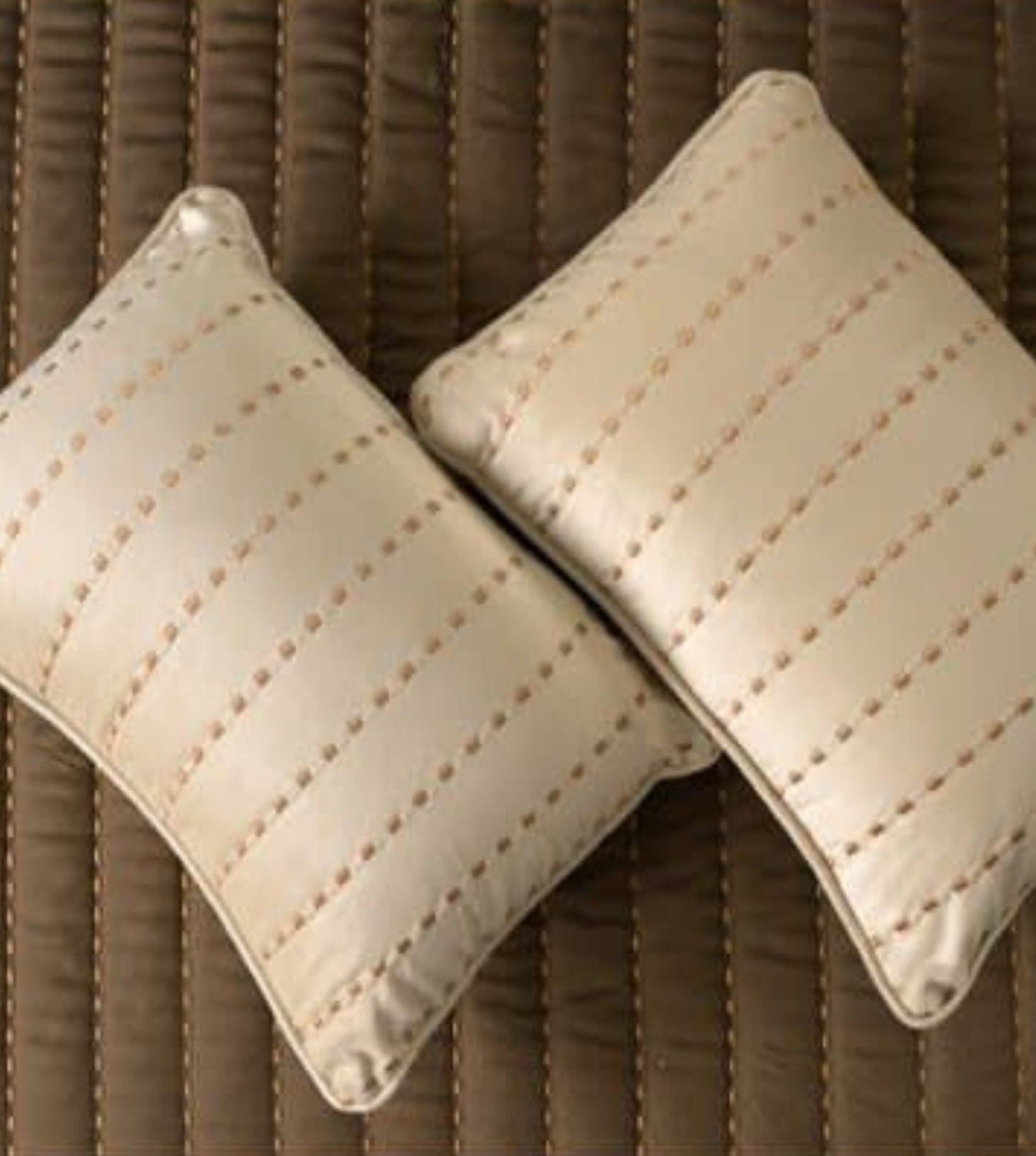 Luna 5-Piece Quilted & Embroidered Bedcover Ensemble - Chocolate Brown