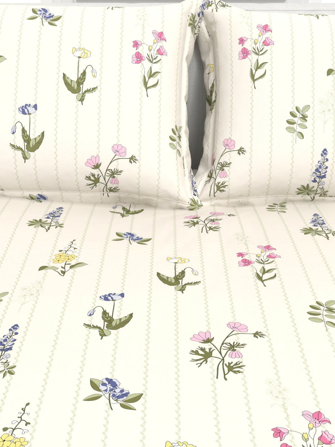 Cider Double Bed Micro-Cotton Sheet Set - Ivory