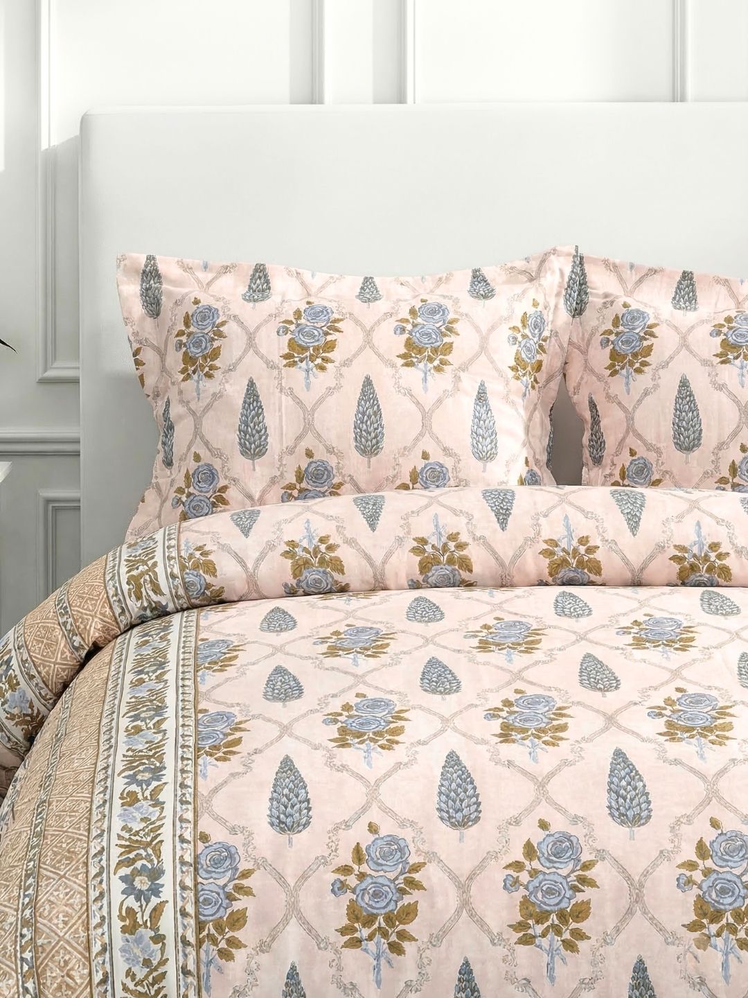 Pure Cotton King Size Bedsheet Set with 2 Pillow Covers - Warm Taupe