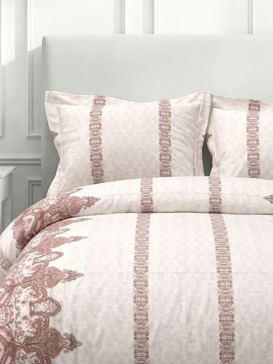 Pure Cotton King Size Bedsheet Set with 2 Pillow Covers - Powder Pink