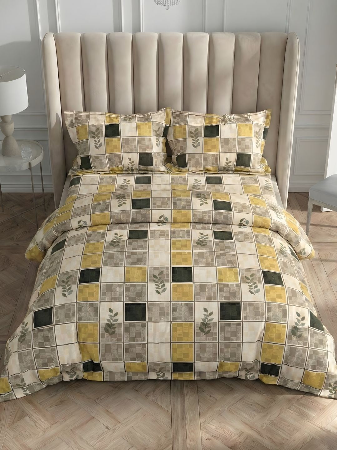 Georgia Double Size Satin Twill Bedsheet Set - Yellow