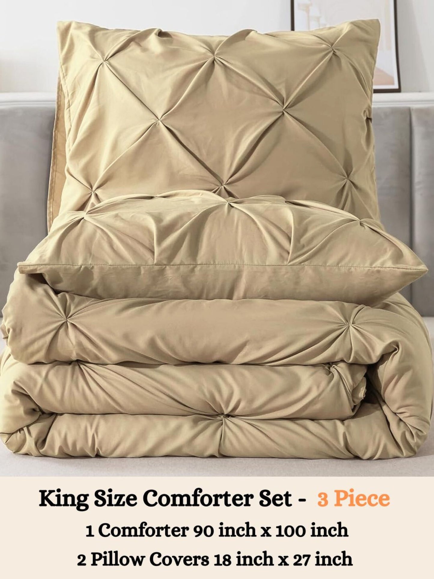 Marquis Pinch Pleat Comforter With Pillow Cover/s